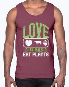love animals eat plants 321#- vegan- Cotton Tank