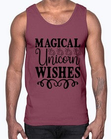magical unicorn wishes 278#- unicorn- Cotton Tank