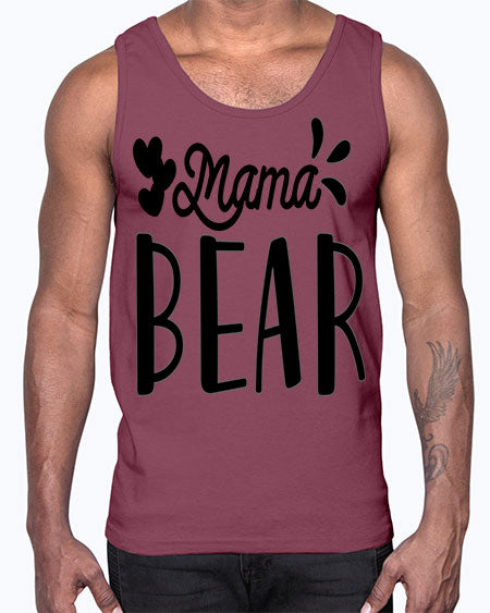 mama bear 171#- bears - animals- Cotton Tank