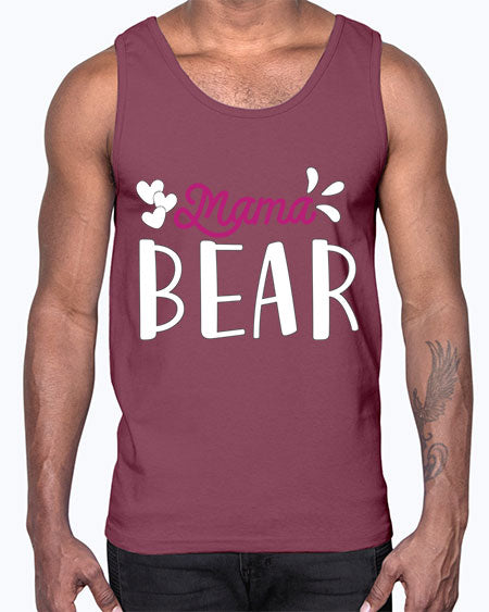 mama bear 173#- bears - animals- Cotton Tank