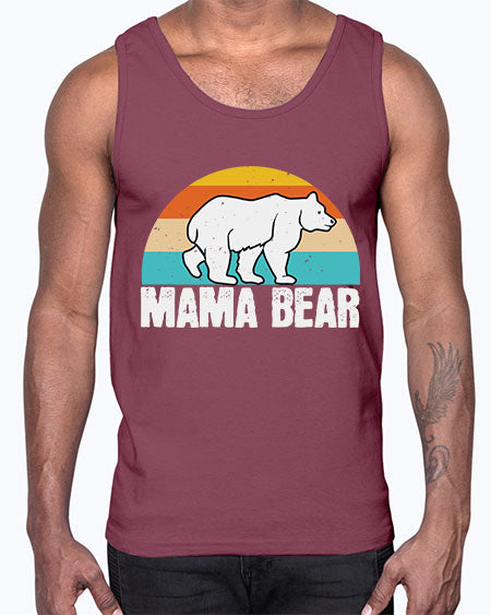 mama bear 177#- bears - animals- Cotton Tank