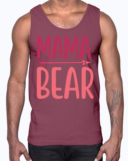 mama bear 181#- bears - animals- Cotton Tank