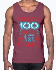 mission one hundred days of first grade 533#- first grade- Cotton Tank
