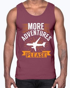 more adventures please  32#- airplane- Cotton Tank