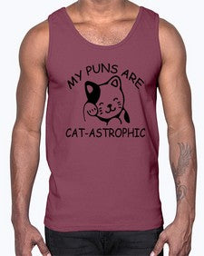 my puns are catAstrophic- cats- Cotton Tank