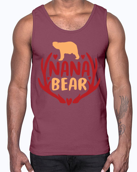 nana bear 195#- bears - animals- Cotton Tank
