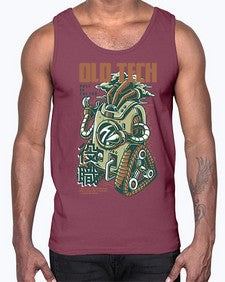 old tech 967#- art pop art- Cotton Tank