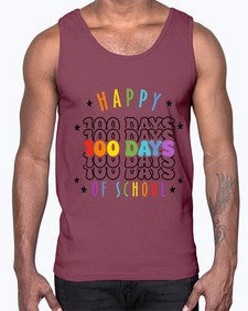 one hundred days of school 575#- one hundred days- Cotton Tank