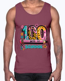 one hundred days of school lighting 573#- one hundred days- Cotton Tank