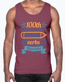 one hundred days of school nound verbs adjevtives 574#- one hundred days- Cotton Tank