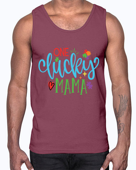 one lucky mama Style 33#- autism- Cotton Tank