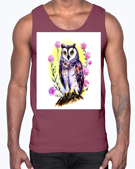 owl 18#- owl- Cotton Tank