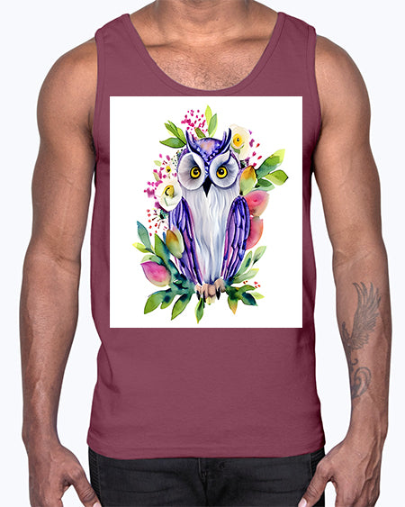 owl 1#- owl- Cotton Tank
