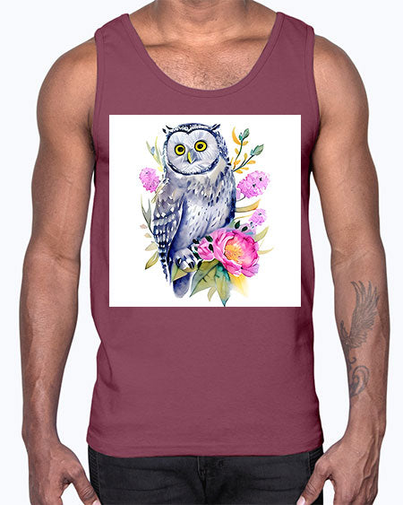 owl 21#- owl- Cotton Tank