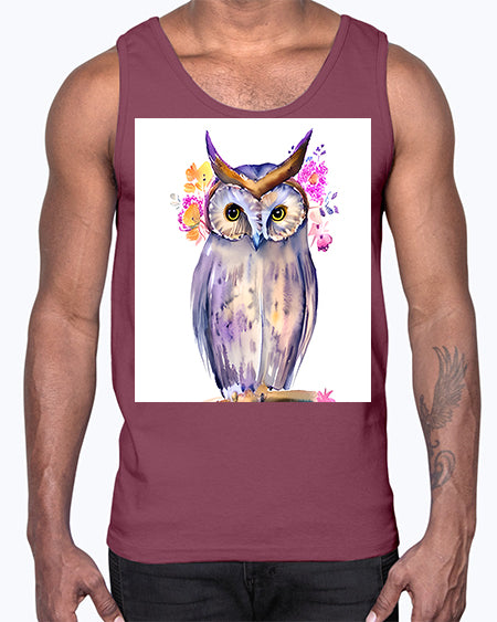 owl 22#- owl- Cotton Tank