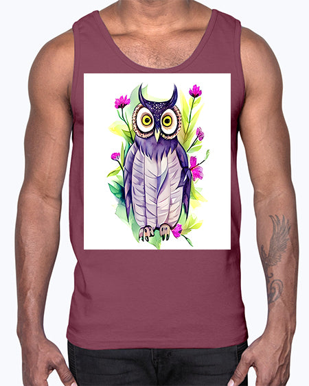 owl 23#- owl- Cotton Tank