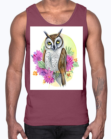 owl 24#- owl- Cotton Tank