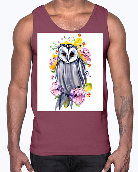 owl 27#- owl- Cotton Tank