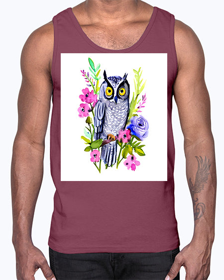 owl 29#- owl- Cotton Tank