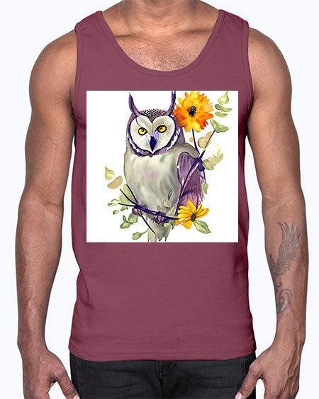 owl 4#- owl- Cotton Tank