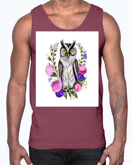 owl 5#- owl- Cotton Tank