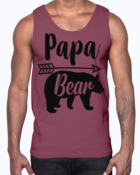 papa bear copy 221#- bears - animals- Cotton Tank