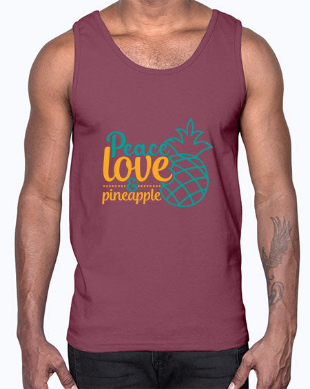 peace love pineapple Style 82#- summer- Cotton Tank