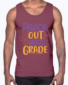 peace out eighth grade 616#- eighth grade- Cotton Tank