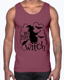 percent that witch 55#- witch- Cotton Tank