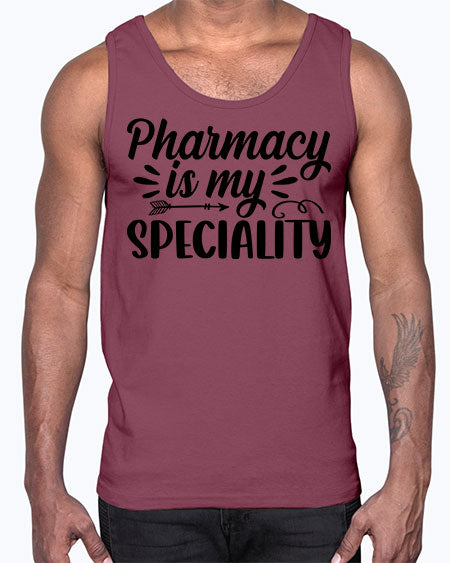 pharmacy is my speciality 1313#- pharmacist- Cotton Tank