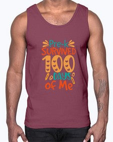 prek survived one hundred days of me 663#- one hundred days- Cotton Tank