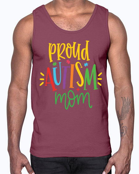 proud autism mom Style 35#- autism- Cotton Tank
