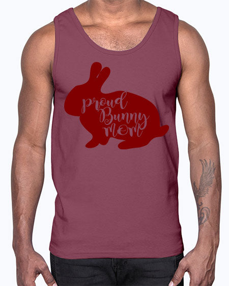 proud bunny mom- rabbit- Cotton Tank