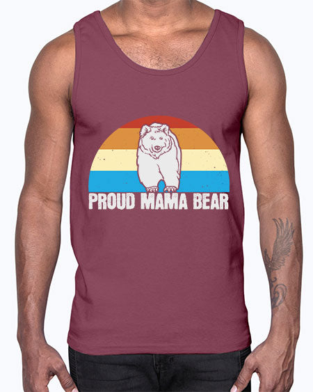 proud mama bear 237#- bears - animals- Cotton Tank