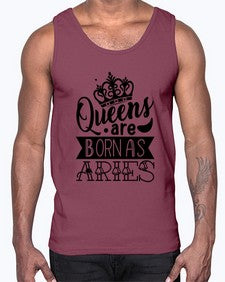 queens are born as Aries 389#- aries- Cotton Tank