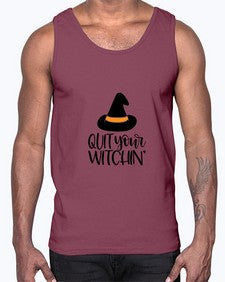 quit your witchin 30#- witch- Cotton Tank