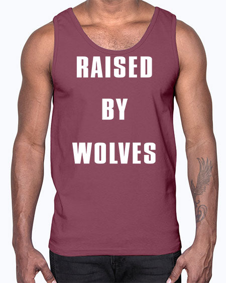 raised by wolves- wolf- Cotton Tank