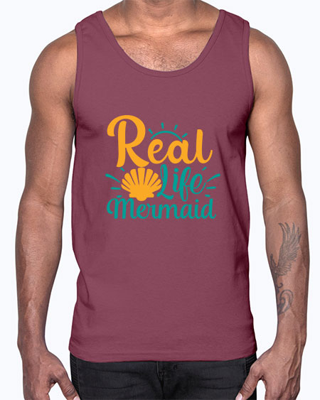 real life mermaid Style 79#- summer- Cotton Tank