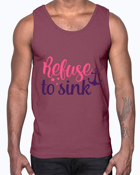 refuse to sink Style 4#- breast cancer- Cotton Tank