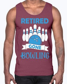 retired gone bowling bowlers 830#- bowling- Cotton Tank