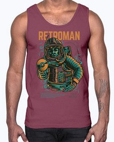 retroman 1017#- art pop art- Cotton Tank