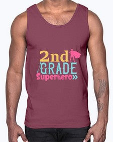 second Grade Superhero color 833#- second grade- Cotton Tank