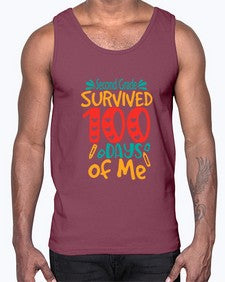 second Grade survived one hundred days of me 835#- one hundred days- Cotton Tank