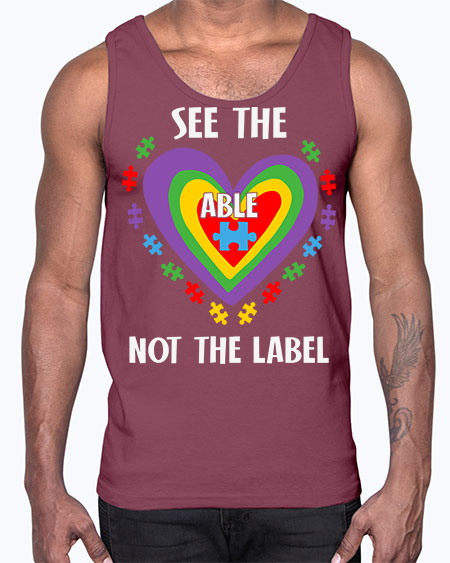 see the able not the 115#- autism- Cotton Tank