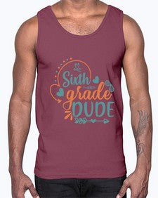 sixth grade dude 876#- sixth grade- Cotton Tank
