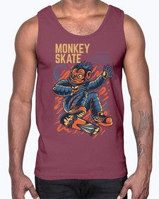 skate monkey ytbpr 1045#- art pop art- Cotton Tank