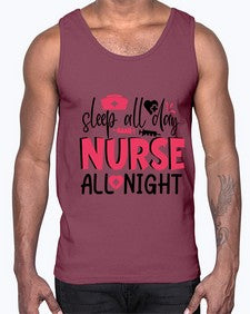 sleep all day nurse all night Style 1396#- nurse- Cotton Tank