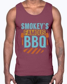 smokeys famous bbq 403#- bbq- Cotton Tank
