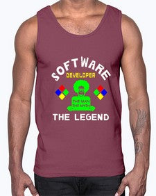software developer the legend 16#- computer- Cotton Tank