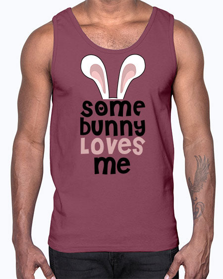 some bunny loves me- rabbit- Cotton Tank